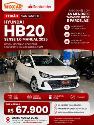 HYUNDAI HB20 1.0 12V FLEX SENSE PLUS MANUAL HYUNDAI HB20 1.0 12V FLEX SENSE PLUS MANUAL